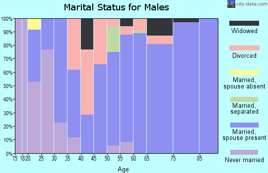 Zip code 70339 marital status for males