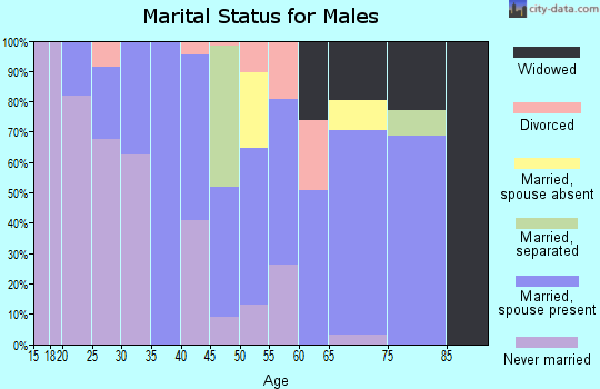 Zip code 70456 marital status for males