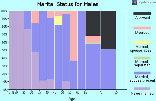 Zip code 70528 marital status for males