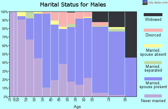 Zip code 70578 marital status for males