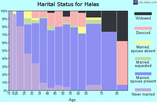 Zip code 71037 marital status for males