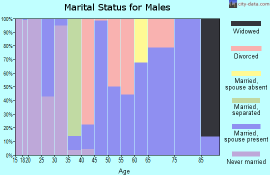 Zip code 71039 marital status for males