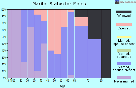 Zip code 71046 marital status for males
