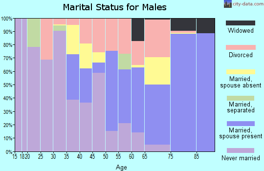 Zip code 71064 marital status for males