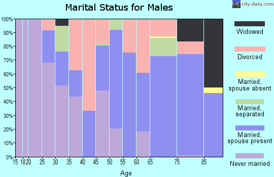 Zip code 71075 marital status for males