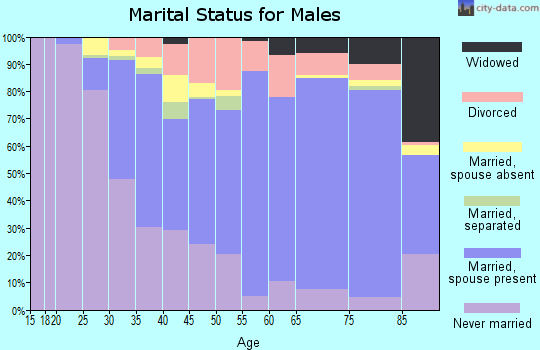 Zip code 71106 marital status for males