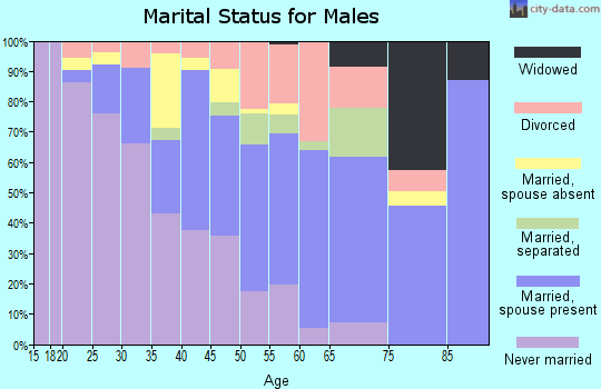 Zip code 71108 marital status for males