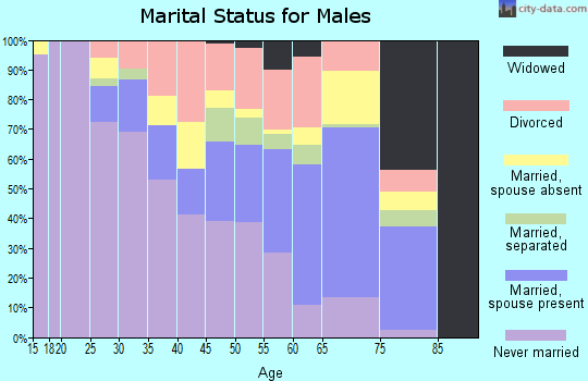Zip code 71109 marital status for males