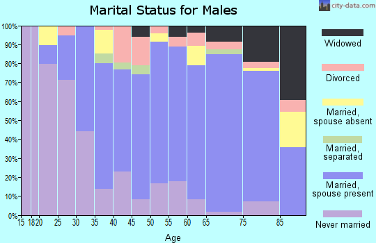 Zip code 71115 marital status for males