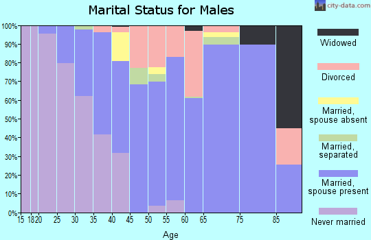 Zip code 71119 marital status for males
