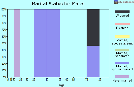 Zip code 71218 marital status for males