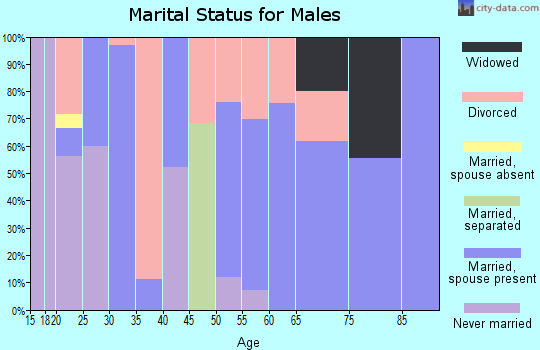 Zip code 71219 marital status for males