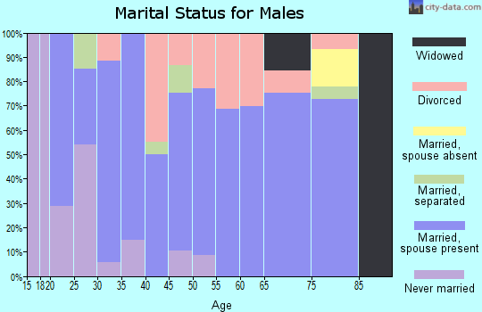 Zip code 71225 marital status for males