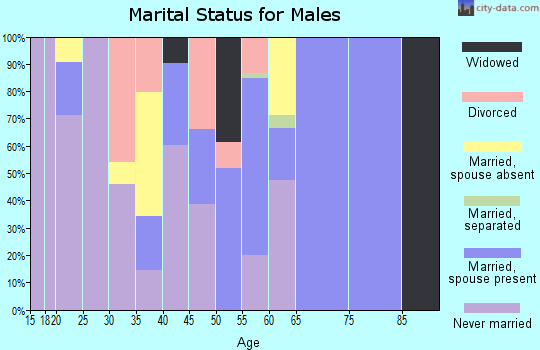 Zip code 71229 marital status for males