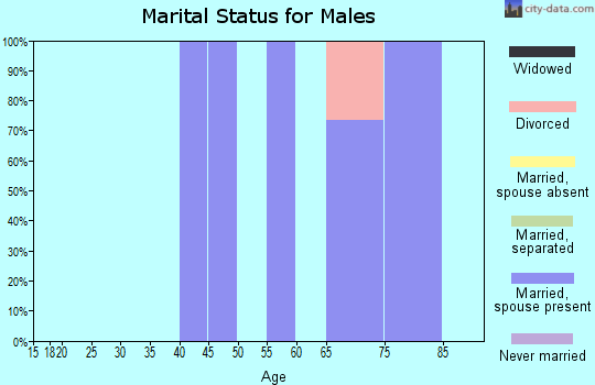 Zip code 71243 marital status for males