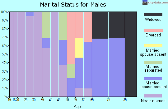Zip code 71245 marital status for males