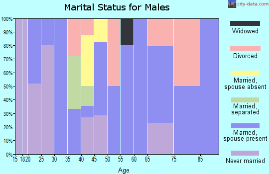 Zip code 71247 marital status for males