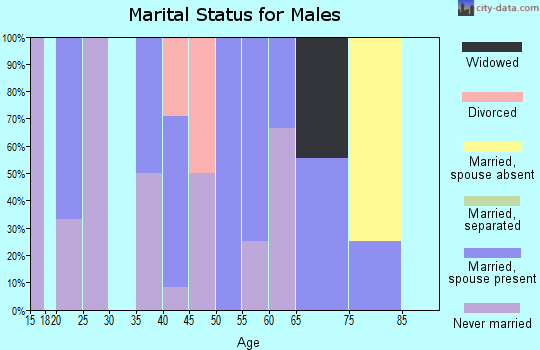 Zip code 71253 marital status for males