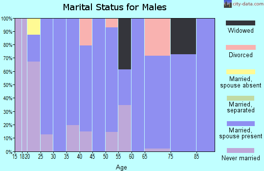 Zip code 71259 marital status for males