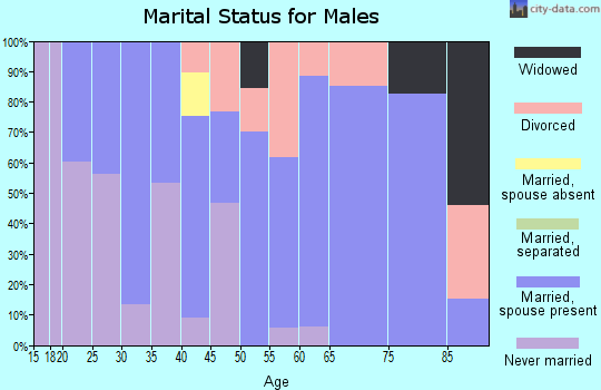 Zip code 71260 marital status for males