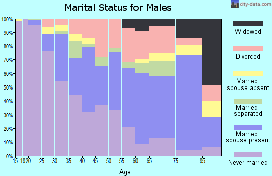 Zip code 71301 marital status for males