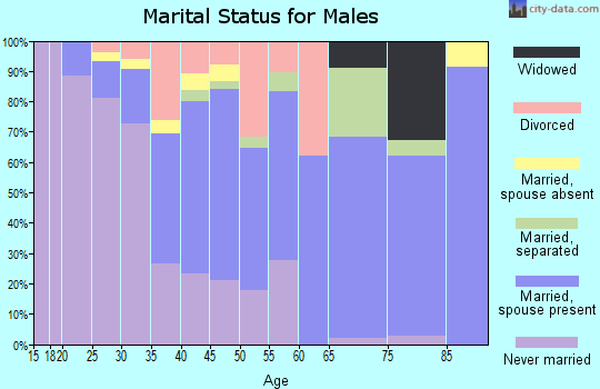 Zip code 71322 marital status for males