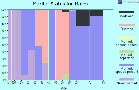 Zip code 71326 marital status for males