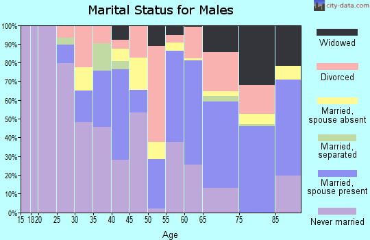 Zip code 71334 marital status for males