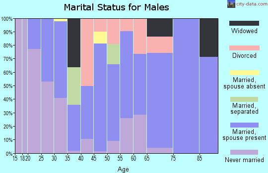 Zip code 71346 marital status for males