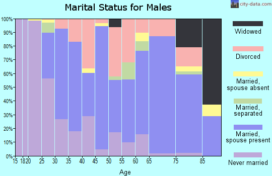 Zip code 71351 marital status for males