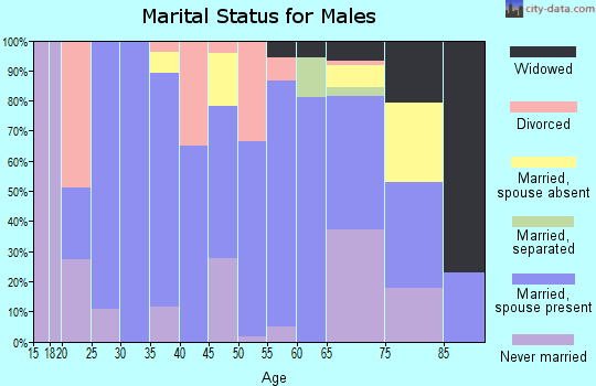 Zip code 71355 marital status for males