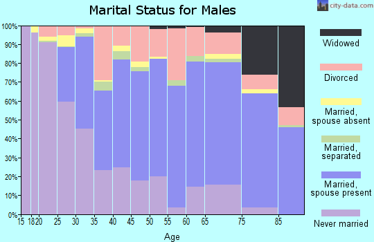 Zip code 71360 marital status for males