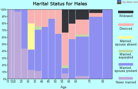 Zip code 71411 marital status for males