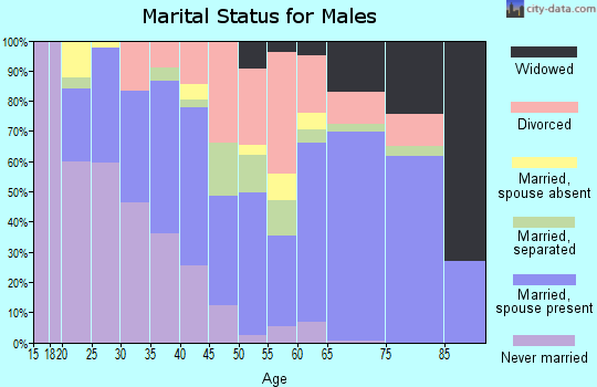 Zip code 71417 marital status for males