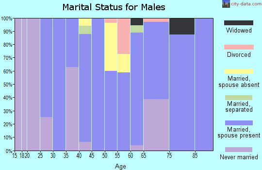 Zip code 71430 marital status for males