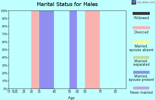 Zip code 71434 marital status for males