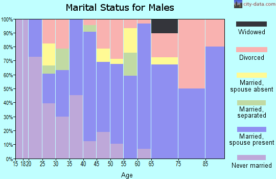 Zip code 71461 marital status for males