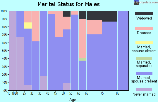 Zip code 71465 marital status for males