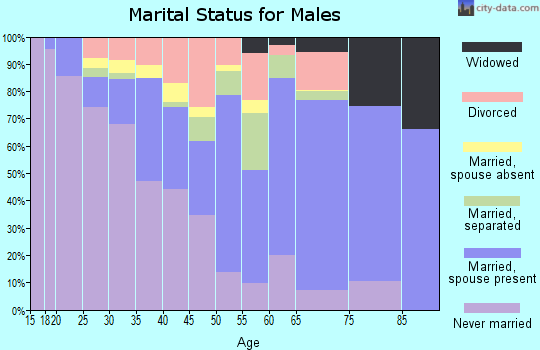 Zip code 71483 marital status for males