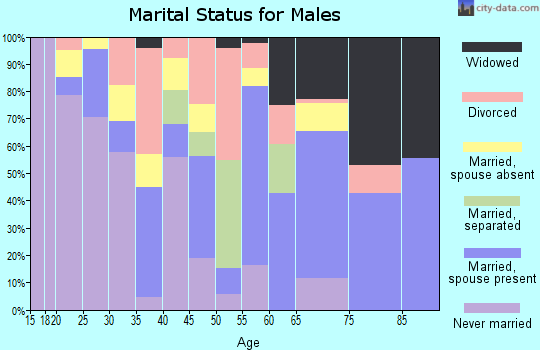 Zip code 71638 marital status for males