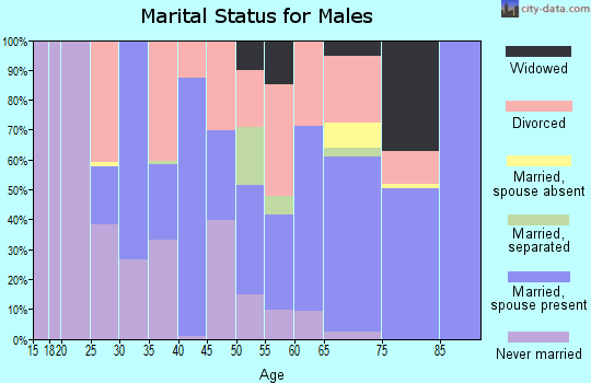 Zip code 71639 marital status for males