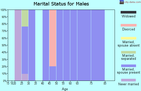 Zip code 71642 marital status for males