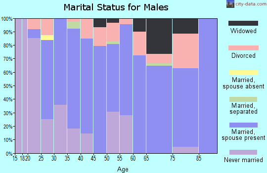 Zip code 71646 marital status for males