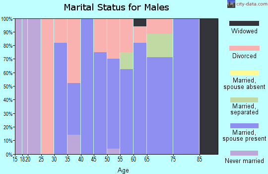 Zip code 71652 marital status for males