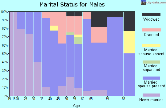 Zip code 71653 marital status for males