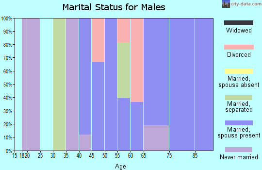 Zip code 71724 marital status for males