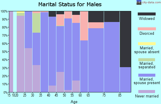 Zip code 71743 marital status for males