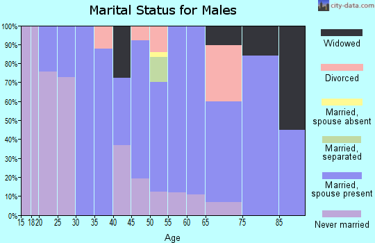 Zip code 71749 marital status for males