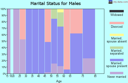 Zip code 71752 marital status for males
