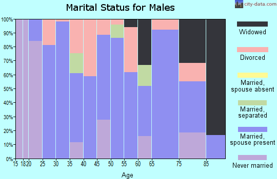 Zip code 71846 marital status for males